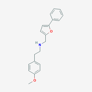 molecular formula C20H21NO2 B504096 2-(4-methoxyphenyl)-N-[(5-phenyl-2-furyl)methyl]ethanamine 
