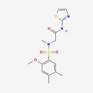 2-[(2-methoxy-4,5-dimethylphenyl)sulfonyl-methylamino]-N-(1,3-thiazol-2-yl)acetamide