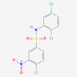 molecular formula C12H7Cl3N2O4S B5040994 4-chloro-N-(2,5-dichlorophenyl)-3-nitrobenzenesulfonamide 