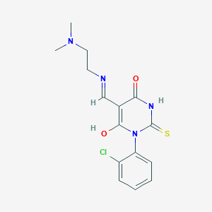 1-(2-chlorophenyl)-5-({[2-(dimethylamino)ethyl]amino}methylene)-2-thioxodihydro-4,6(1H,5H)-pyrimidinedione