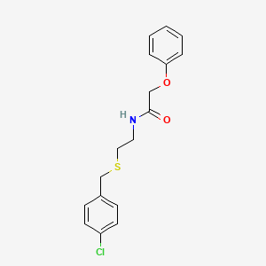 N-{2-[(4-chlorobenzyl)thio]ethyl}-2-phenoxyacetamide