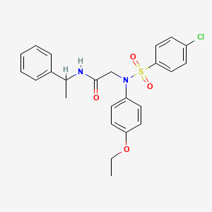 N~2~-[(4-chlorophenyl)sulfonyl]-N~2~-(4-ethoxyphenyl)-N~1~-(1-phenylethyl)glycinamide