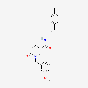 1-(3-methoxybenzyl)-N-[3-(4-methylphenyl)propyl]-6-oxo-3-piperidinecarboxamide