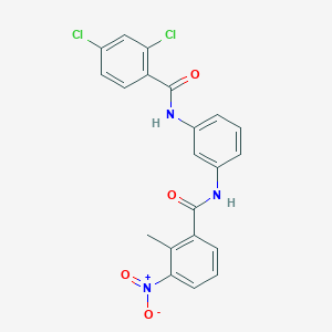 N-[3-[(2,4-dichlorobenzoyl)amino]phenyl]-2-methyl-3-nitrobenzamide