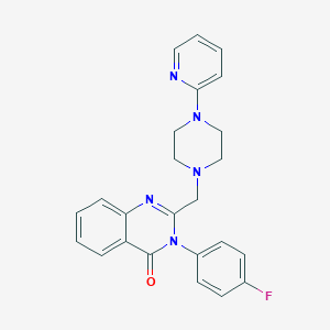 molecular formula C24H22FN5O B504106 3-(4-fluorophenyl)-2-{[4-(2-pyridinyl)-1-piperazinyl]methyl}-4(3H)-quinazolinone 