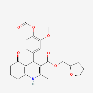 (OXOLAN-2-YL)METHYL 4-[4-(ACETYLOXY)-3-METHOXYPHENYL]-2-METHYL-5-OXO-1,4,5,6,7,8-HEXAHYDROQUINOLINE-3-CARBOXYLATE