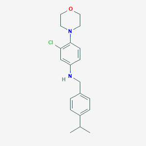 molecular formula C20H25ClN2O B504109 3-chloro-4-(morpholin-4-yl)-N-[4-(propan-2-yl)benzyl]aniline 