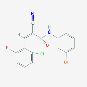 (Z)-N-(3-bromophenyl)-3-(2-chloro-6-fluorophenyl)-2-cyanoprop-2-enamide