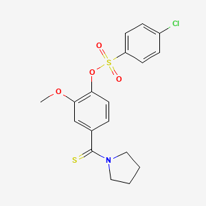 [2-Methoxy-4-(pyrrolidine-1-carbothioyl)phenyl] 4-chlorobenzenesulfonate