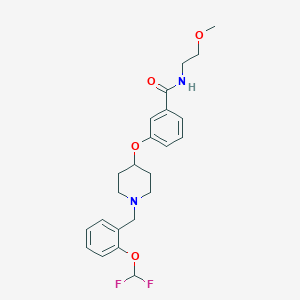 3-({1-[2-(difluoromethoxy)benzyl]-4-piperidinyl}oxy)-N-(2-methoxyethyl)benzamide