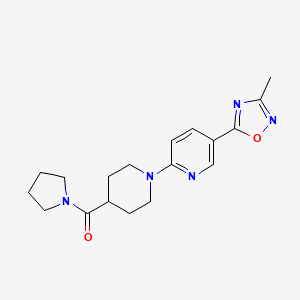 5-(3-methyl-1,2,4-oxadiazol-5-yl)-2-[4-(1-pyrrolidinylcarbonyl)-1-piperidinyl]pyridine