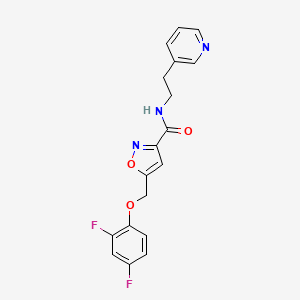 5-[(2,4-difluorophenoxy)methyl]-N-[2-(3-pyridinyl)ethyl]-3-isoxazolecarboxamide