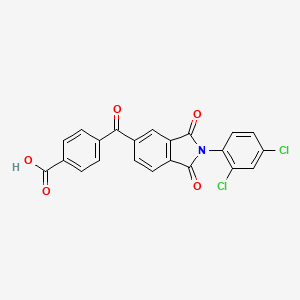 4-{[2-(2,4-dichlorophenyl)-1,3-dioxo-2,3-dihydro-1H-isoindol-5-yl]carbonyl}benzoic acid