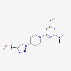 2-(1-{1-[2-(dimethylamino)-6-ethyl-4-pyrimidinyl]-4-piperidinyl}-1H-1,2,3-triazol-4-yl)-2-propanol