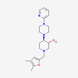 (3R,4R)-1-[(4,5-dimethylfuran-2-yl)methyl]-4-(4-pyridin-2-ylpiperazin-1-yl)piperidin-3-ol