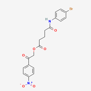 2-(4-nitrophenyl)-2-oxoethyl 5-[(4-bromophenyl)amino]-5-oxopentanoate