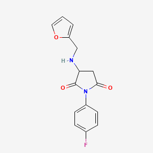 1-(4-FLUOROPHENYL)-3-{[(FURAN-2-YL)METHYL]AMINO}PYRROLIDINE-2,5-DIONE