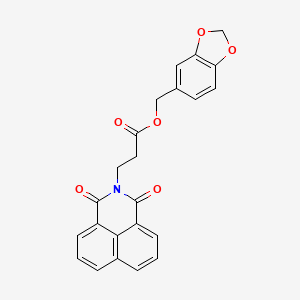 molecular formula C23H17NO6 B5041240 1,3-benzodioxol-5-ylmethyl 3-(1,3-dioxo-1H-benzo[de]isoquinolin-2(3H)-yl)propanoate 