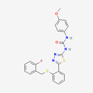 1-(5-{2-[(2-Fluorobenzyl)sulfanyl]phenyl}-1,3,4-thiadiazol-2-yl)-3-(4-methoxyphenyl)urea