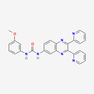 1-(2,3-Dipyridin-2-ylquinoxalin-6-yl)-3-(3-methoxyphenyl)urea