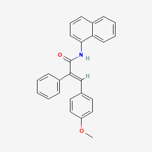 molecular formula C26H21NO2 B5041275 3-(4-methoxyphenyl)-N-1-naphthyl-2-phenylacrylamide 