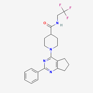 1-(2-phenyl-6,7-dihydro-5H-cyclopenta[d]pyrimidin-4-yl)-N-(2,2,2-trifluoroethyl)-4-piperidinecarboxamide