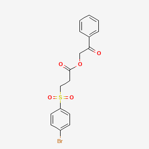 Phenacyl 3-(4-bromophenyl)sulfonylpropanoate