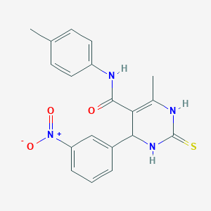 6-methyl-N-(4-methylphenyl)-4-(3-nitrophenyl)-2-sulfanylidene-3,4-dihydro-1H-pyrimidine-5-carboxamide