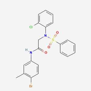 N~1~-(4-bromo-3-methylphenyl)-N~2~-(2-chlorophenyl)-N~2~-(phenylsulfonyl)glycinamide