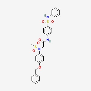 N~1~-[4-(anilinosulfonyl)phenyl]-N~2~-[4-(benzyloxy)phenyl]-N~2~-(methylsulfonyl)glycinamide