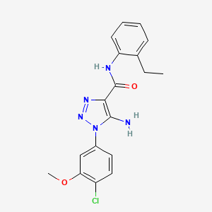 molecular formula C18H18ClN5O2 B5041369 5-amino-1-(4-chloro-3-methoxyphenyl)-N-(2-ethylphenyl)-1H-1,2,3-triazole-4-carboxamide 