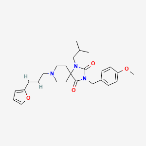 8-[(2E)-3-(2-furyl)-2-propen-1-yl]-1-isobutyl-3-(4-methoxybenzyl)-1,3,8-triazaspiro[4.5]decane-2,4-dione