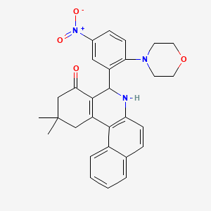 2,2-dimethyl-5-[2-(morpholin-4-yl)-5-nitrophenyl]-2,3,5,6-tetrahydrobenzo[a]phenanthridin-4(1H)-one