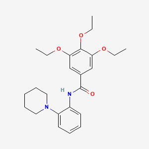 3,4,5-triethoxy-N-[2-(1-piperidinyl)phenyl]benzamide