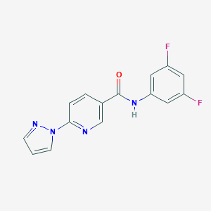 N-(3,5-difluorophenyl)-6-(1H-pyrazol-1-yl)nicotinamide