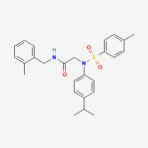 molecular formula C26H30N2O3S B5041468 N~2~-(4-isopropylphenyl)-N~1~-(2-methylbenzyl)-N~2~-[(4-methylphenyl)sulfonyl]glycinamide 