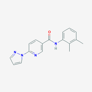 molecular formula C17H16N4O B504147 N-(2,3-dimethylphenyl)-6-(1H-pyrazol-1-yl)nicotinamide 