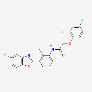 N-[3-(5-chloro-1,3-benzoxazol-2-yl)-2-methylphenyl]-2-(2,4-dichlorophenoxy)acetamide