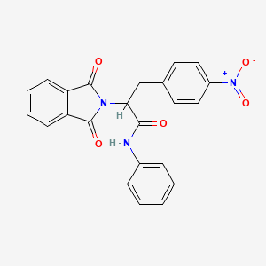 molecular formula C24H19N3O5 B5041501 2-(1,3-Dioxo-2,3-dihydro-1H-isoindol-2-YL)-N-(2-methylphenyl)-3-(4-nitrophenyl)propanamide 