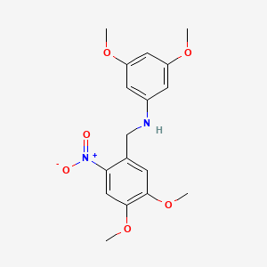 N-[(4,5-dimethoxy-2-nitrophenyl)methyl]-3,5-dimethoxyaniline