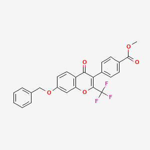 methyl 4-[7-(benzyloxy)-4-oxo-2-(trifluoromethyl)-4H-chromen-3-yl]benzoate