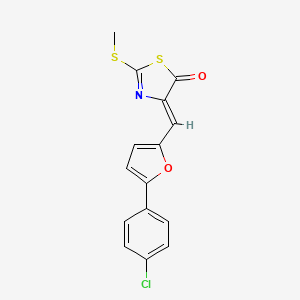 4-{[5-(4-chlorophenyl)-2-furyl]methylene}-2-(methylthio)-1,3-thiazol-5(4H)-one