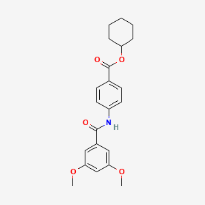 molecular formula C22H25NO5 B5041554 cyclohexyl 4-[(3,5-dimethoxybenzoyl)amino]benzoate 