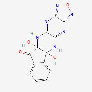 molecular formula C13H8N6O4 B5041569 3,11-Dihydroxy-17-oxa-2,12,14,16,18,20-hexazapentacyclo[11.7.0.03,11.04,9.015,19]icosa-1(20),4,6,8,13,15,18-heptaen-10-one 