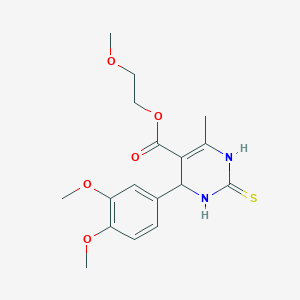 2-methoxyethyl 4-(3,4-dimethoxyphenyl)-6-methyl-2-thioxo-1,2,3,4-tetrahydro-5-pyrimidinecarboxylate