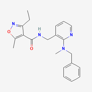 molecular formula C21H24N4O2 B5041582 N-({2-[benzyl(methyl)amino]-3-pyridinyl}methyl)-3-ethyl-5-methyl-4-isoxazolecarboxamide 