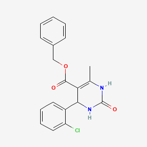 molecular formula C19H17ClN2O3 B5041586 benzyl 4-(2-chlorophenyl)-6-methyl-2-oxo-1,2,3,4-tetrahydro-5-pyrimidinecarboxylate 