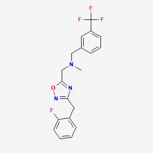 1-[3-(2-fluorobenzyl)-1,2,4-oxadiazol-5-yl]-N-methyl-N-[3-(trifluoromethyl)benzyl]methanamine