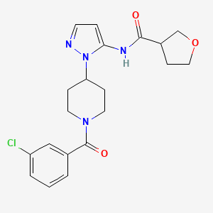 N-{1-[1-(3-chlorobenzoyl)-4-piperidinyl]-1H-pyrazol-5-yl}tetrahydro-3-furancarboxamide