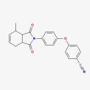 4-[4-(4-methyl-1,3-dioxo-1,3,3a,4,7,7a-hexahydro-2H-isoindol-2-yl)phenoxy]benzonitrile